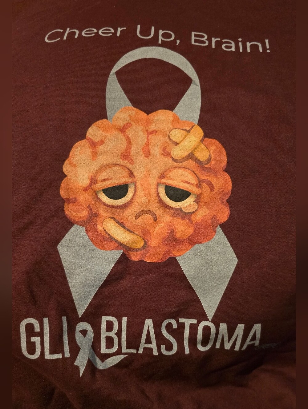 A.H. Cheer Up Brain Glioblastoma Awareness Long Sleeve Crewneck XL